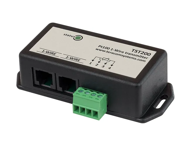 TST200 | Snímač teploty pro externí čidlo typu Pt100, 1-Wire, možnost sériového zapojení